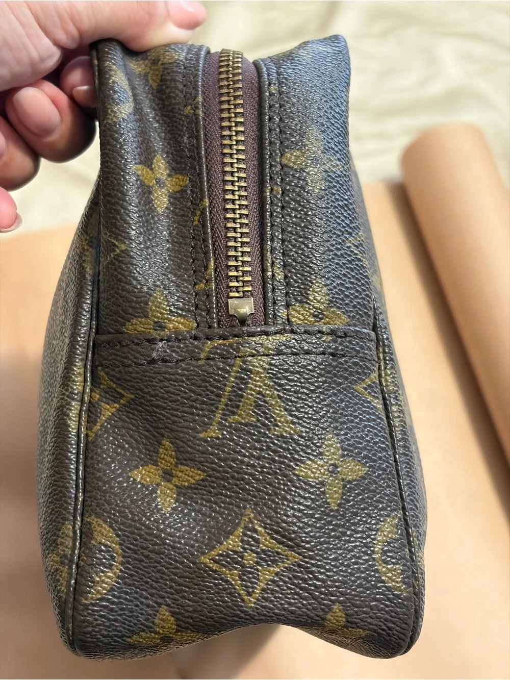 Louis Vuitton Monogram Toiletry Pouch - Brown with Gold Monogram